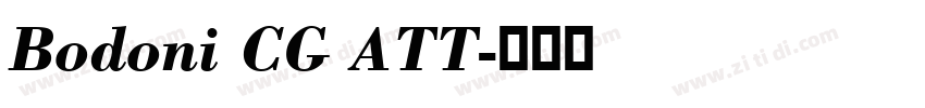 Bodoni CG ATT字体转换